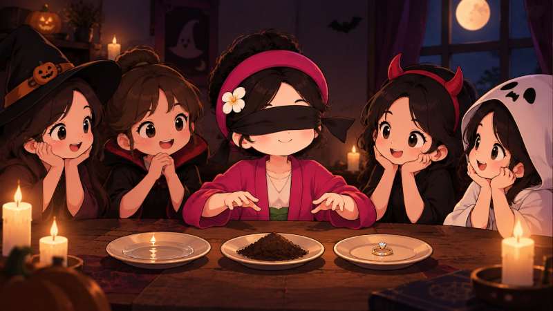 Trò chơi Halloween là lựa chọn chiếc đĩa có nhẫn để dự đoán kết hôn hay không.