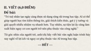 5 Bài mẫu nghị luận xã hội về AI và con người