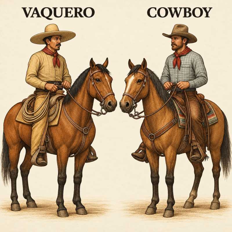 What is the difference between a vaquero and a charro?