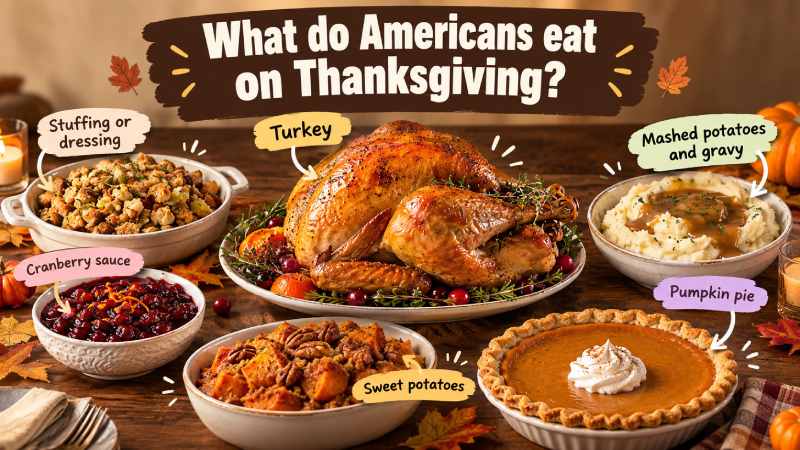 What do American eat on Thanksging?