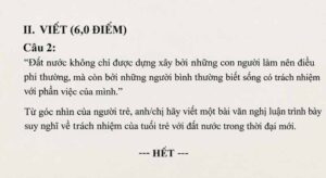 Bài mẫu: Trách nhiệm của tuổi trẻ với đất nước trong thời đại mới